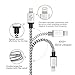 StyleTech Inc. Aluminum Nylon Braided Series 3 Feet 8 Pin Lighting Syncing Charging Cable for iPhone SE/5/6/6s/Plus iPad Mini/Air/Pro (1.) Blue)
