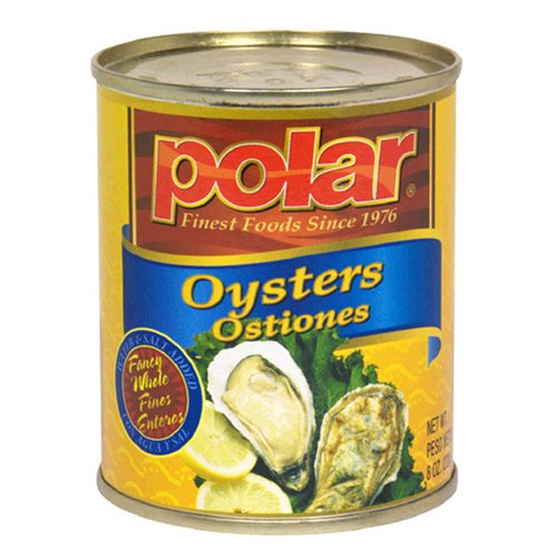 Polar Boiled Oysters, 8-Ounce Cans (Pack of 12) by Polar