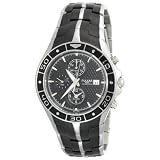 Pulsar Mens PF3827 Alarm Chronograph Black Dial Black-Ion-Finish Watch by Pulsar