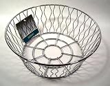 Interdesign Wavo Wire Fruit Bowl Chrome Steel