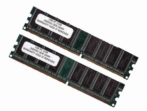 2GB 2x1GB DDR DIMM 184 PIN 266Mhz DDR266 PC2100 FOR eMachines T3302 2 GB 2x1GB