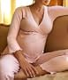 Japanese Weekend 3/4 Sleeve Nursing Wrap Top Sleep Set Sleepwear