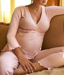 Japanese Weekend 3/4 Sleeve Nursing Wrap Top Sleep Set Sleepwear