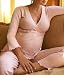 Japanese Weekend 3/4 Sleeve Nursing Wrap Top Sleep Set Sleepwear