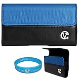 Blue & Black Portola Executive Leather Holster Carrying Case with Fixed Bel ....