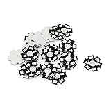 uxcell アルミベース放熱板 アルミヒーターシンクベース 20個20mmスターLED電球 1W 3W 5W