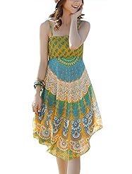 Spaghetti Strap Chiffon General Print Feathers Stretchy Maxi Dress 