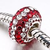 Pugster Crystal Gorgeous July Birthstone April Beads Silver Core Fits Pandora Charm Bracelet