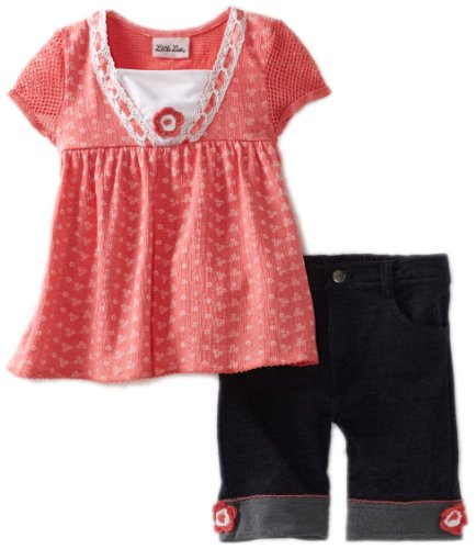 Sales Little Lass Girls 2-6X 2 Piece Bermuda Short Set Sales Little Lass Girls 2-6X 2 Piece Bermuda Short Set