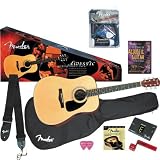 Fender DG-8S Dreadnought Acoustic Guitar Bundle with Fender Acoustic Guitar Maintenance Pack