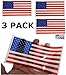 American Flag 3x5 Inch Non-adhesive Window Decals - Made In U.S.A - (3)