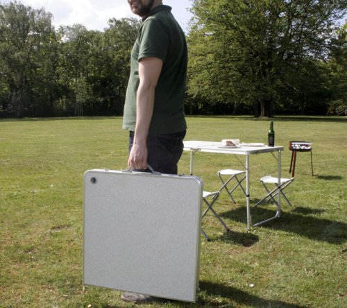 Table pliable de camping, table pour pique-nique, grillade/calcination et jardin, Buffet traiteur 8812-D