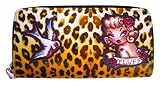 Fluff Lady Leopard Zip Around Wallet