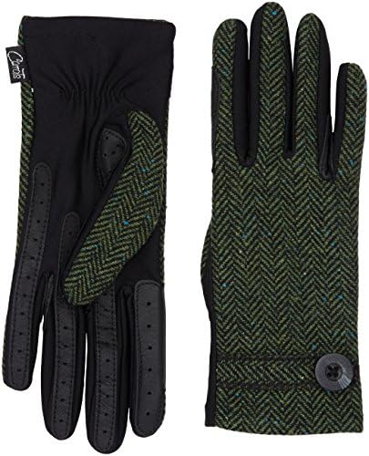 Carrots Herringbone Gants pour femme Gris/noir Taille unique