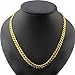Sankuwen Fashion MEN Stainless Steel Gold Curb Link Chain Necklace