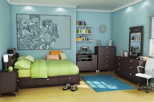 South Shore Furniture Cakao Collection Full Mates Bed, Chocolate