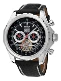 Perigaum Mens Stainless w/ Black Dial Navigator Watch