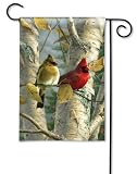 Cardinals in Birch Garden Flag