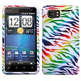 Colorful Zebra Phone Protector Faceplate Cover For HTC Vivid