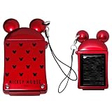 Disney ディズニー ミッキー マルチ ソーラー チャージャー レッド ストラップタイプ エコ 携帯用 充電器 スマートフォン iPhone iPod 対応 赤