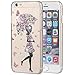 iPhone 6 Plus Case, iPhone 6S Plus Case, iYCK Crystal Diamond Rhinestone Hard Plastic Rubber Snap On Shell Back Skin Case Cover for Apple iPhone 6 /6S Plus (5.5) - Butterfly Flower Umbrella Girl