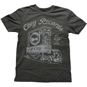 Bass Truck Guys T-Shirt in Graphite by Obey Clothing