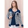 Jessica London Plus Size Striped Cardigan