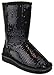 Aling 7K Little Girls Sequin Slip On Shearling Boots Black