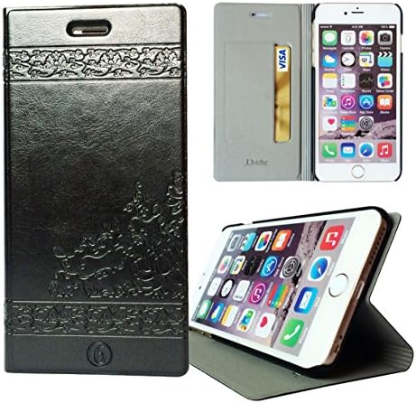 DodoBay iPhone 6S 4.7" Case Premium Luxury Retro Decorative Pattern Flip Folio PU Leather Cover Wallet Stand with Credit Card Slot for Apple iPhone 6S 4.7" (2015) - Black