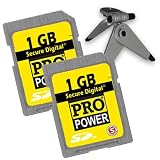 Accessory Power 2-PACK of 1 GB / 1024 MB Secure Digital SD Cards for Use w/ Digital Cameras , Camcorders, MP3's & Your Nintendo Bonus Package Includes Flexible Mini Tripod