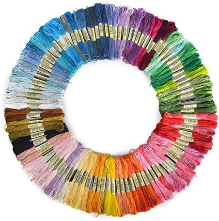 Stonehorse 100 Skeins of 8.75yd(8M) Multi-color Soft Cotton Cross Stitch Embroidery Threads , Floss Sewing Threads (many Colors)