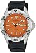 Seiko #SNE109 Men's Solar Orange Dial Polyurethane Strap 200M Dive Watch