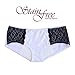 Anigan StainFree 2 Pack Cut and Sew Hipster Wide Lace Trim Period Panty - White