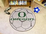 Univ of Oregon Soccer Ball 29 Round Floor Mat (Rug) - Oregon Ducks NCAA College Athletics