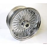 18 X 8.50 CHROME 48 KING FAT SPOKE REAR WHEEL FOR 2000 UP HARLEY CUSTOM by Ultima