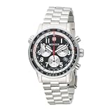 Wenger Men`s 70877 Commando SR Chrono Black Dial Steel Bracelet Watch