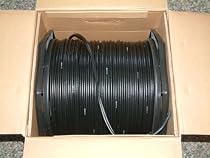 1000 FT Black Reel Siamese RG6 Solid copper 18 gauge coaxial CCTV Cable with two Solid copper 22 gauge power line security / Alarm Cable UL Approved