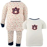 Auburn Tigers White Toddler Three-Piece Sleep Set