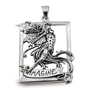 Imagine Fairy Pendant in Sterling Silver by Amy Brown