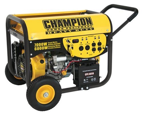 Champion Power Equipment Heavy Duty 7000 Watt 389cc OHV Gas Powered Generator With Electric Start Wheel Kit 4130241311