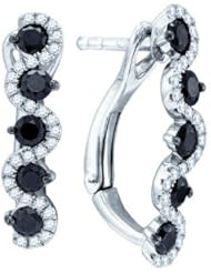0.95CTW BLACK DIAMOND FASHION EARRING