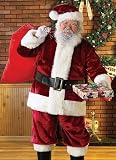 Mens XMAS Christmas Costumes Holiday Santa Claus Clause Suit Deluxe Holiday Costume Theme Party Outfit - cod. B001L0OJ8M