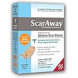 ScarAway Professional Grade Silicone Scar Treatment Sheets - Full Dr. Recommended 12 Week Supply 12 Multi-Use Patches with Free Storage Case Included