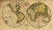 1795 LARGE BRITISH WALL MAP WORLD DUAL HEMISPHERE