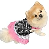 Mosunx(TM) Fashion Puppy Dog Princess Dress Dog Dot Skirt Pet Dog Dress (XS, A)