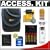 OSN Compact Blue Trim Digital Camera Case + (4)AA Batteries & Charger + 4GB SDHC Card + Cleaning Kit for Nikon Coolpix L10, L11, L12, L14, L15, L16, L18, L19, L20, L21 & L22 Digital Cameras