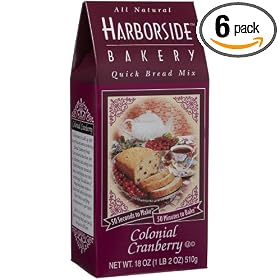 Harborside Colonial Cranberry Quick Bread, 18-Ounce Boxes (Pack of 6)