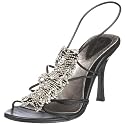 DEVA Women's Diamante Elastic Trim Sandal