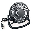 mumbi USB Ventilator Mini für den Schreibtisch mit An/Aus-Schalter, schwarz