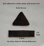 Traditional Archery Arrow Rest and Strike Plate Brown Calf Hair
